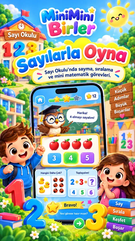 Sayı Okulu sayma ve matematik görevleri